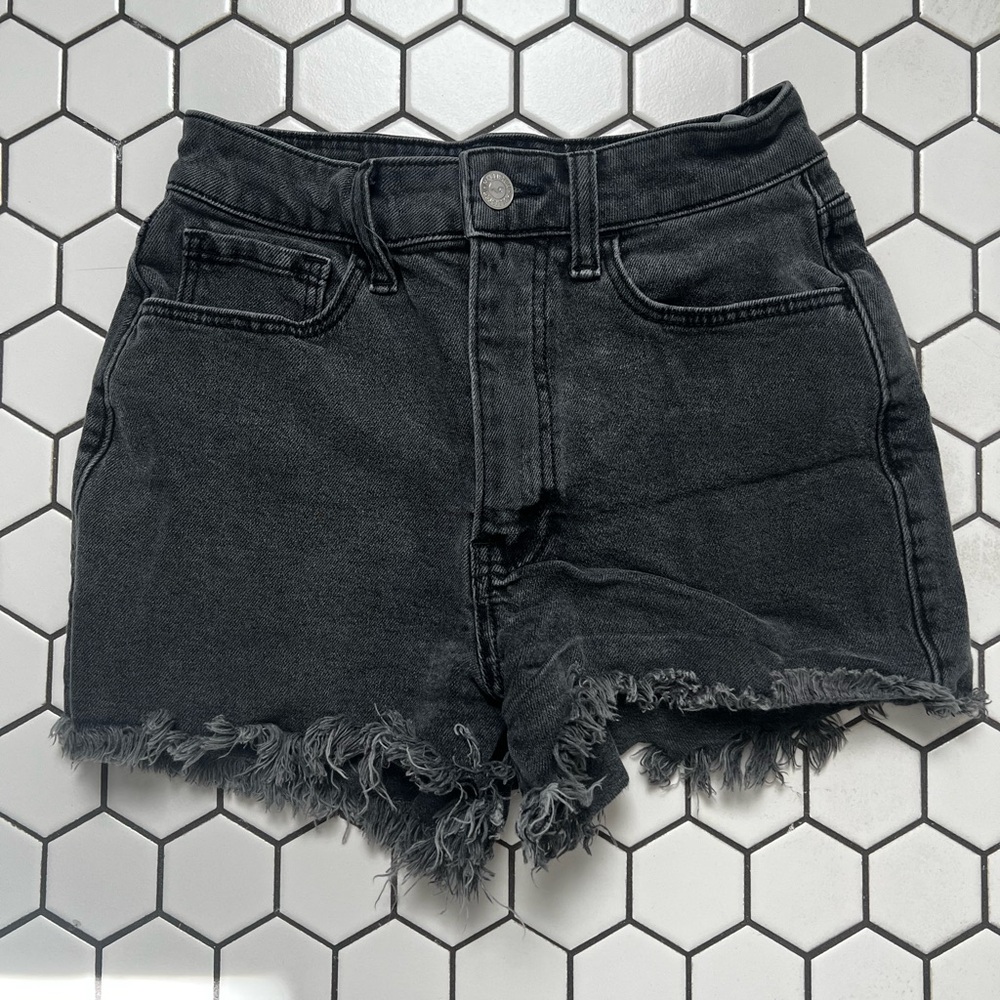 black high rise hollister mom short size 23